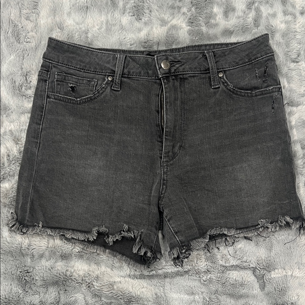 Joe's Jeans Charcoal Distressed Denim Shorts